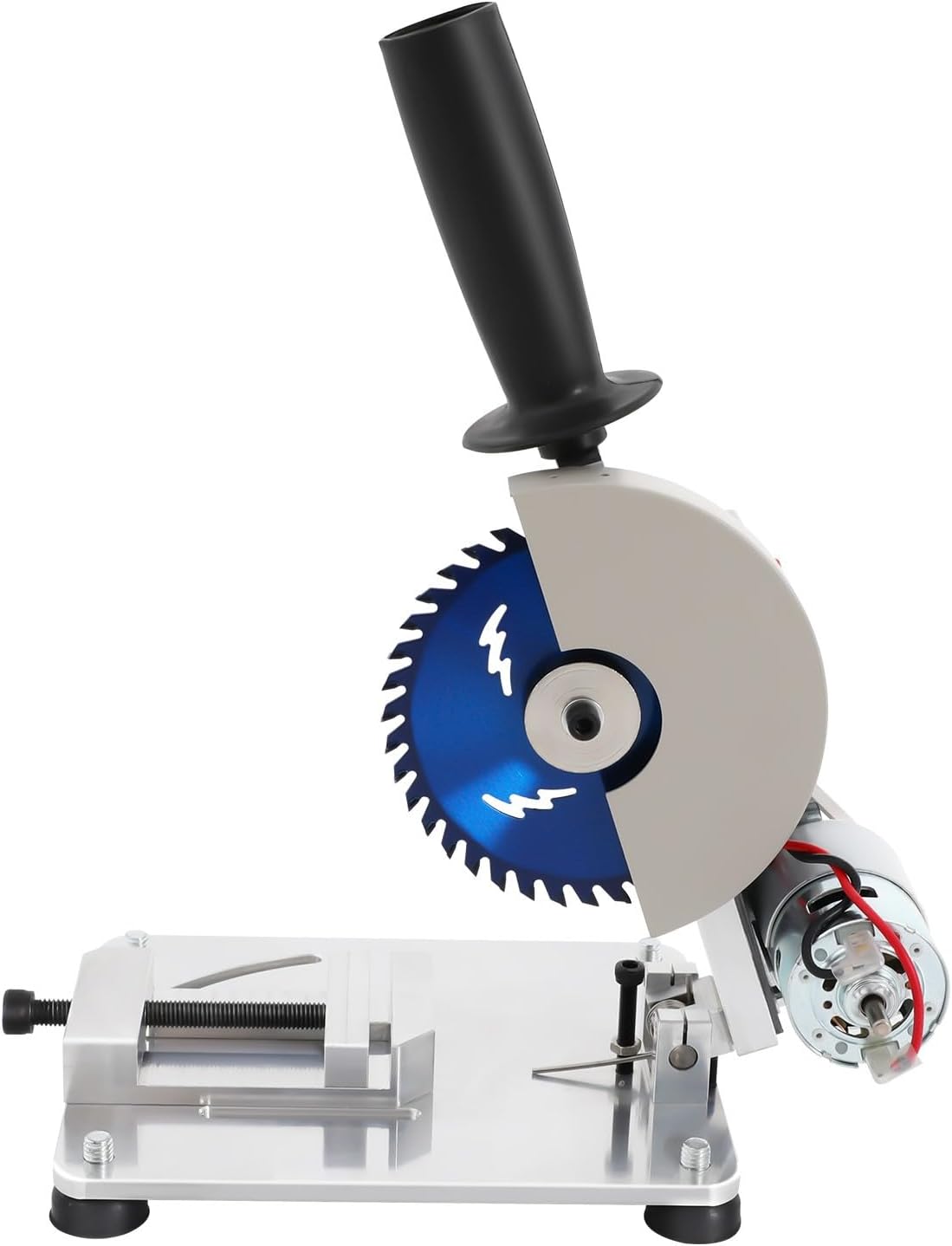 4 Inch Mini Miter Saw, 110v 96w Small Compound Blade Miter Saw 9000RMP Portable Single Bevel Table Saws with Adjustable Angle & Height Mini Chop Saw for Muliti-Materias Cut-Off