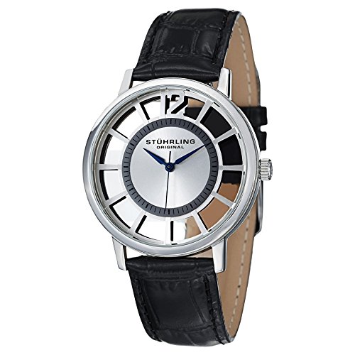 Stuhrling Original Men's 388S.33152 Winchester Swiss Quartz Transparent Watch with Additional Leather Strap