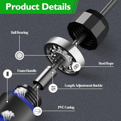 24 Pack Jump Ropes, Tangle-Free Speed Jumping Ropes with Foam Handles for Women Men Kids, Adjustable Skipping Ropes for Fitness Workout Slim Body - Image 3