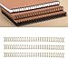 Binding Wire, 100 Pack Double Loop Wire Binding Spines, 34 Holes Double Spiral Binding Ring Coil, Metal Book Cinch Binding Machine Wire, Fit for School Office Notebook Maker (Gold)