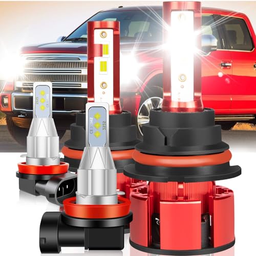 LTZXAP For Nissan Frontier 2005-2019 Light Bulbs with 20,000 RPM Cooling Fan, 800% Brightness Hi and Lo Beam+Fog Light Bulbs, 6500K, 36000LM Super Bright, Efficient Heat Dissipation, 4PCS