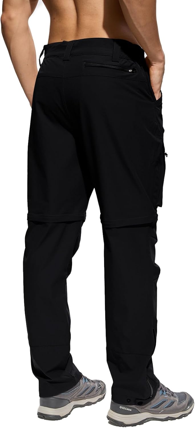 Men's Hiking Pants Convertible Cargo Pants Waterproof Lightweight Quick Dry Zip Off 4 Pockets Fishing Travel Pant - Image 4