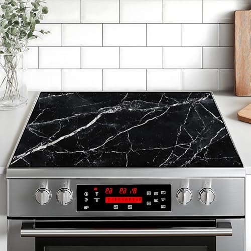 Image of Stove Top Cover for Home Decoration Kitchen Pad Washable Cooktop Covers Countertop Stove Protector Mat for Home Kitchen Cooktops (black, 28 inchx20 inch)