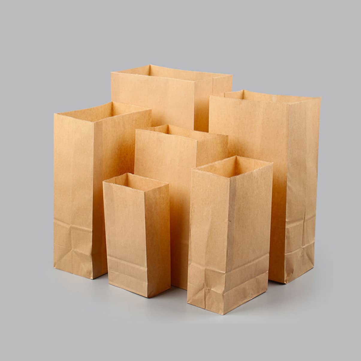 Cabilock 100pezzi Sacchetti Carta Kraft Quadrato Per Alimenti Per Caramelle Dolci e Snack Realizzati in Carta Antigrasso e Antiaderente Per Feste Confezionamento Regalo e Uso Quotidiano