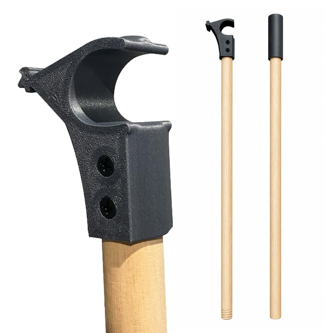 EASYREP Window Pole 1.27m - Skylight Window Opener Pole Compatible with Velux Windows with Dual-Purpose Hook for Latches and Blinds - Two Part Easy to Store