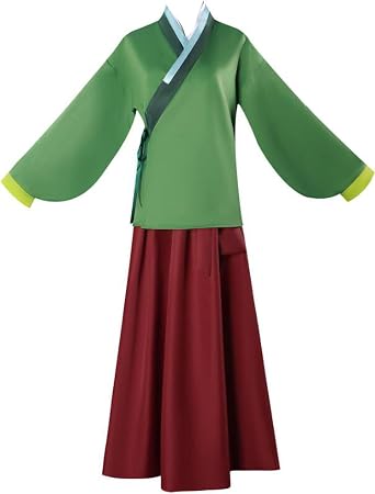 Nsoking Anime Green Hanfu Chinese Ancient Cosplay Dress Blue Maid Dress Halloween Costume