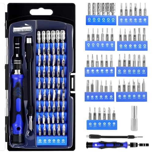 58 in 1 Precision Screwdriver Set with 54 Bits Magnetic Driver Set with Flexible Shaft & Extension Rod Professional Repair Tool Kit for Electronics PC Mobile Phone Watch(58 in 1)