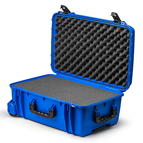 Seahorse 920 Heavy Duty Protective Dry Box Case with Foam - TSA Approved/Mil Spec / IP67 Waterproof/USA Made for Protecting Firearms, Pistols, Drones, Camera Equipment (Blue)