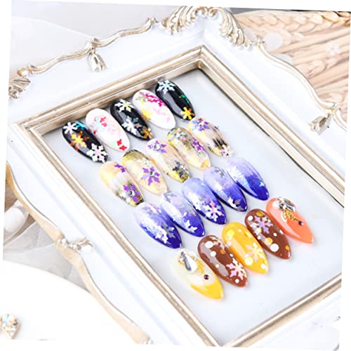 KALLORY 9 Caixas De Decorações De Unhas Para Nail Art Lantejoulas Adesivos De Glitter Adesivos De Co