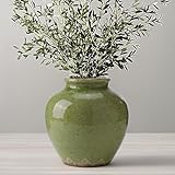Ceramic Flower Vase Home Decor, 6.2 inch Farmhouse Rustic Vintage Decorative Vases...