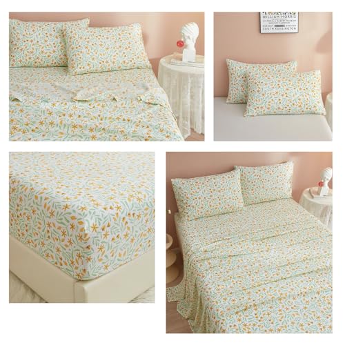 Imprimé feuilles de fleurs parure de lit pour chambre d'amis