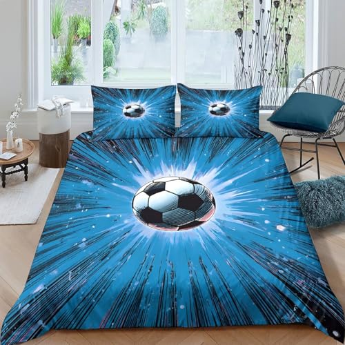 Housse de couette football imprimé 3D microfibre de qualité supérieure - 4