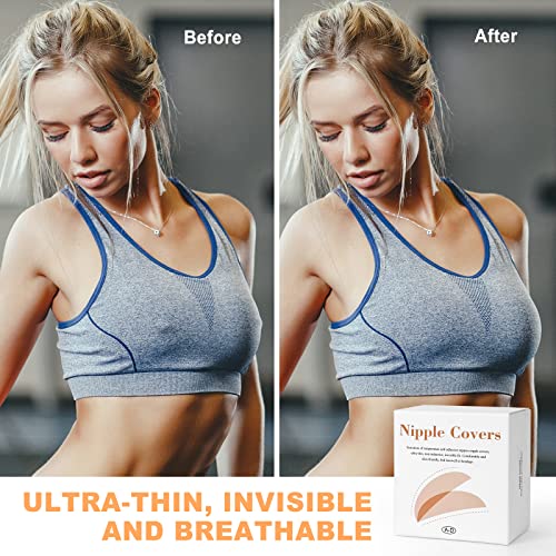 image for AMFLOWER 5 Pairs Nipple Covers, Invisible Nipple Covers for Women, Sil