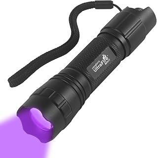 ULTRAFIRE UV Flashlight Black Lights, 395-405nm Led Blacklight for Curing UV Glue, Pet Urine Stain