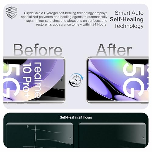 Image of TPU hydrogel Edge to Edge Screen Protector Guard For Realme 10 Pro Plus (6.7 Inch) With Installation Kit | Fingerprint Compatible | Edge to Edge Coverage