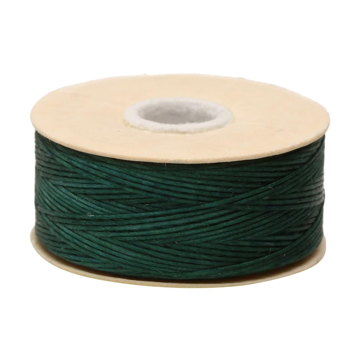 The Beadsmith Nymo nić – wiecznie zielony kolor, rozmiar 0, średnica 15 mm, szpula 105 metrów, wykonana z nylonu, do haftowania i tkania koralików, Off Loom i Loom oraz do majsterkowania