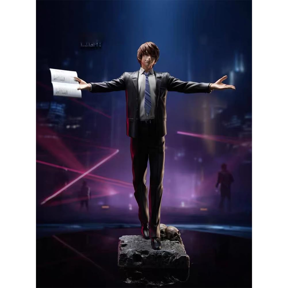 Figura de personaje de anime Light Yagami de 29 cm | Figura de acción ligera de Yagami, estatua de PVC, modelo de postura de pie, adorno