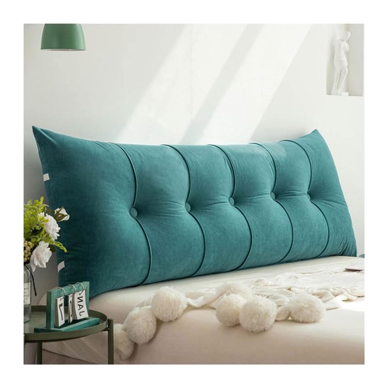 Yahbrra Back Cushion, Soft Washable Bed Headboard Cushion Suitable for Bed and Sofa, Cushion with Removable and Washable Cover, with Practical Side Compartment