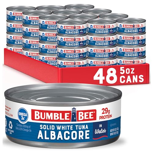 Bumble Bee Solid White Albacore Tuna in Water, 5 oz (Pack of 48)