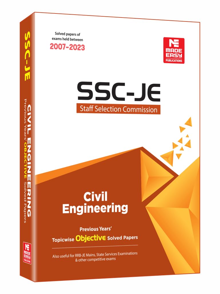 SSC : JE Civil Engineering 2024- Previous Year Objective Solved Papers- 1 Paperback – 1 April 2024