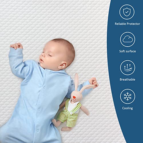 Waterproof Replacement Cover For 4-Inch Tri-Fold Mattress (Only Cover), Bamboo Tri-Fold Mattress Protector 39 X 75 Inch, Ultra Soft Breathable Bed Mattress Cover For Comfort & Protection #TOP3