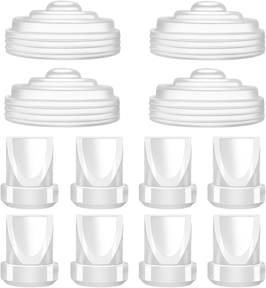 8Pcs Duckbill Valves and 4Pcs Silicone Diaphragm Compatible with Momcozy M5, Replacement M5 Pump Parts Accessories Made by Tbuymax, Not Original Momcozy Pump Parts