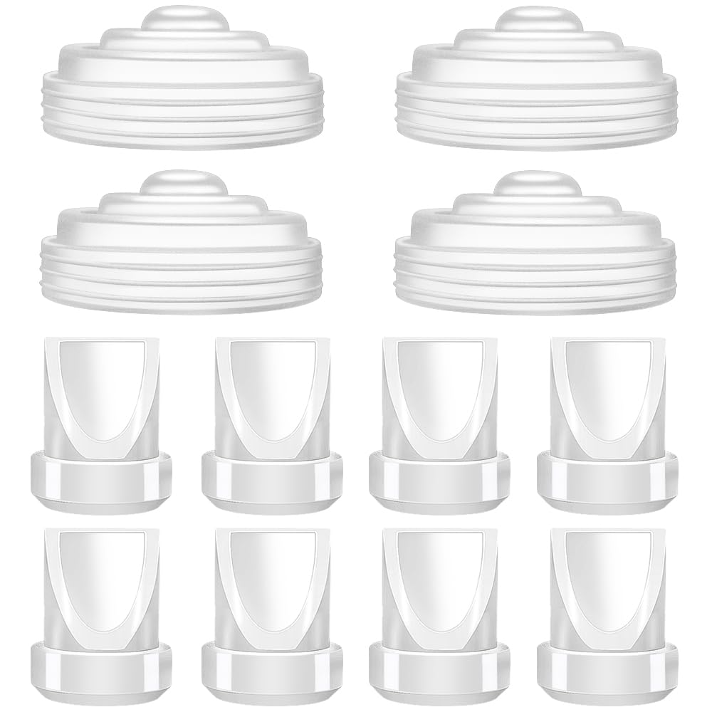 8Pcs Duckbill Valves and 4Pcs Silicone Diaphragm Compatible with Momcozy M5, Replacement M5 Pump Parts Accessories Made by Tbuymax, Not Original Momcozy Pump Parts