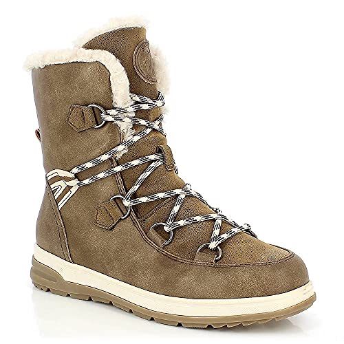 KIMBERFEEL EBELYA Damen Schneestiefel Cappuccino 39 EU