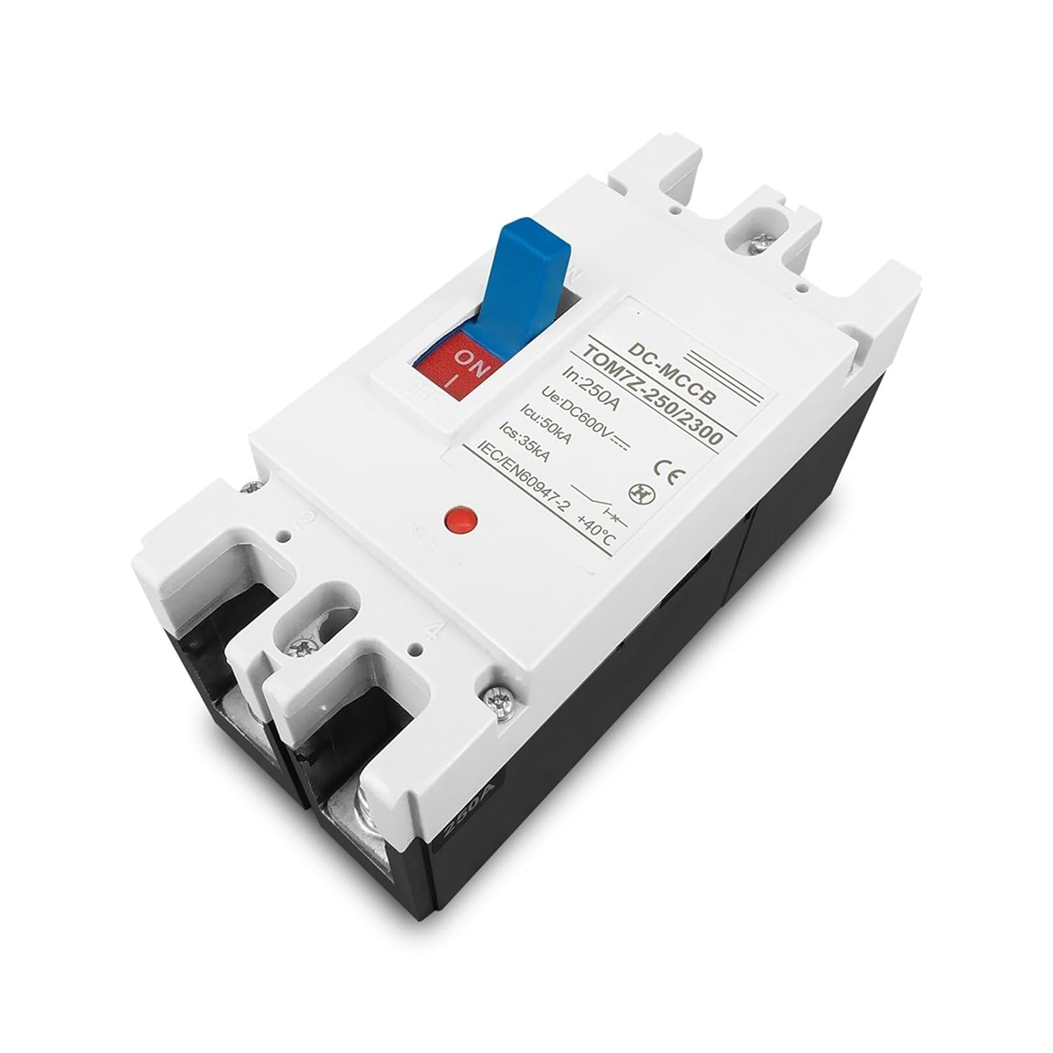 2P DC MCCB 600V Solar Molded Case Circuit Breaker Overload Protection Switch Protector for Solar Photovoltaic PV 1Pcs(200A)