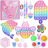 Pink Pop Fidget Toy Pack, Fidget Packs, Squeeze Sensory Fidget Toys Set for Autism Special Needs...