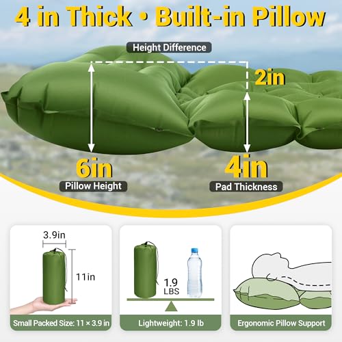 Oramoose 4in Backpacking Sleeping Pad