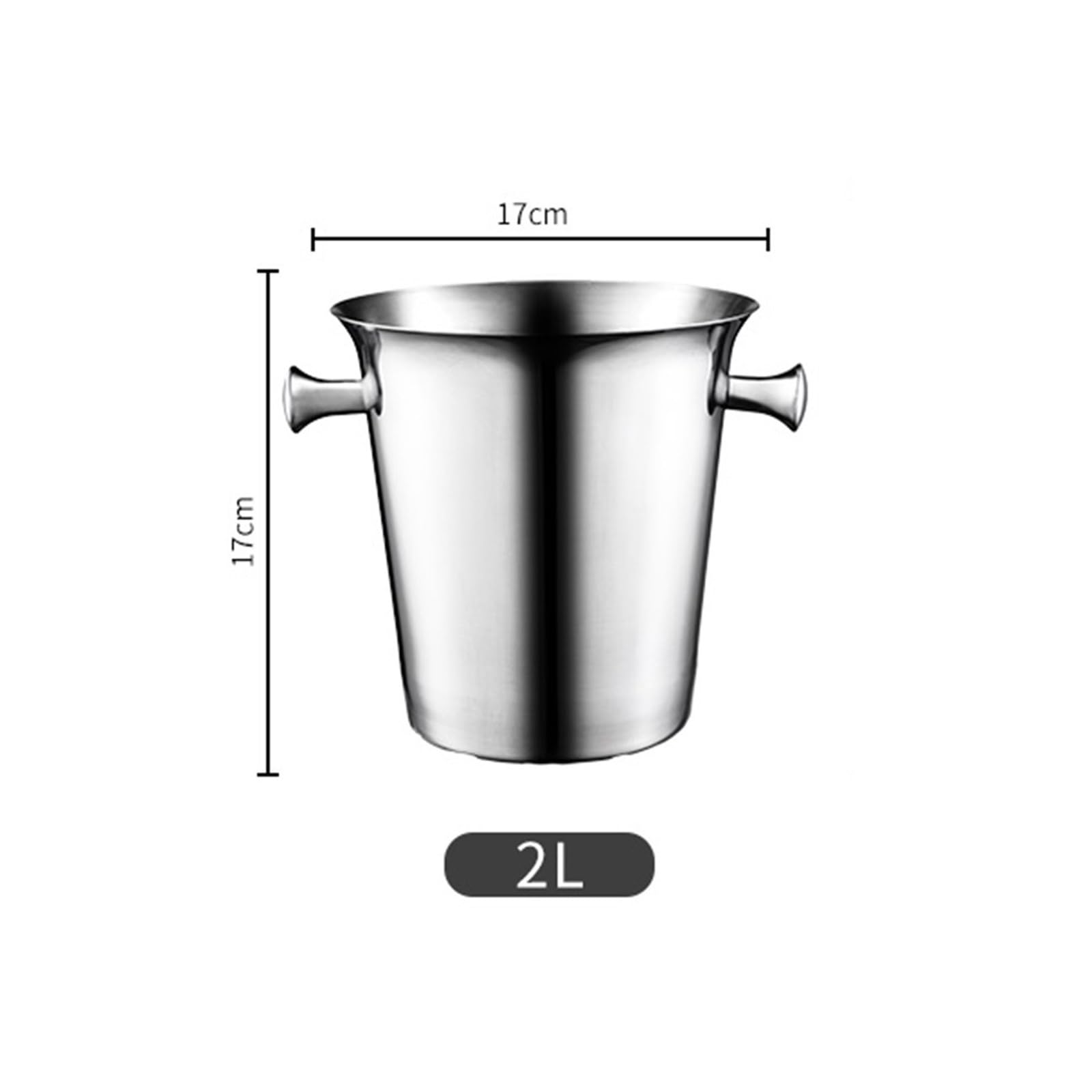 Portabilidad Cubo de champán 2 litros for Uso en Bares al Aire Libre(Silver)