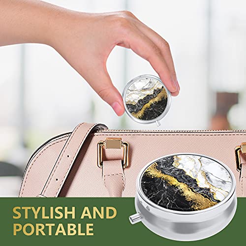 Image of Pill Box, Small Pill Case for Purse & Pocket, Travel Medicine Organizer | Cute Travel Medicine Organizer, Portable Medicine Container Holder to Hold Vitamins, Medication, Fish Oil & Supplement