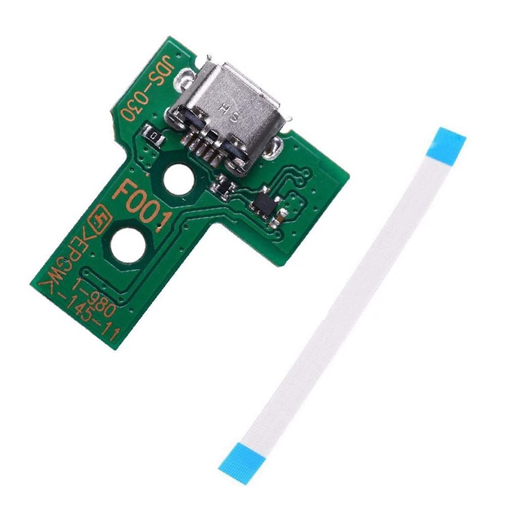TCOS TECH PS4 Controller USB Charging Port Charger Socket Board JDS-030 with 12 Pin Power Switch Flex Eject Ribbon Cable for Sony PlayStation 4 PS4 DualShock Controller (B019J5PIUI) Amazon Price History, Amazon Price Tracker
