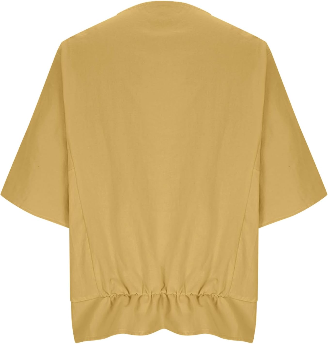 Women's Crew Neck Shirts Loose Pleated Hem Shirt Cotton Linen Casual Lightweight Comfy Blouses 2026 Beach