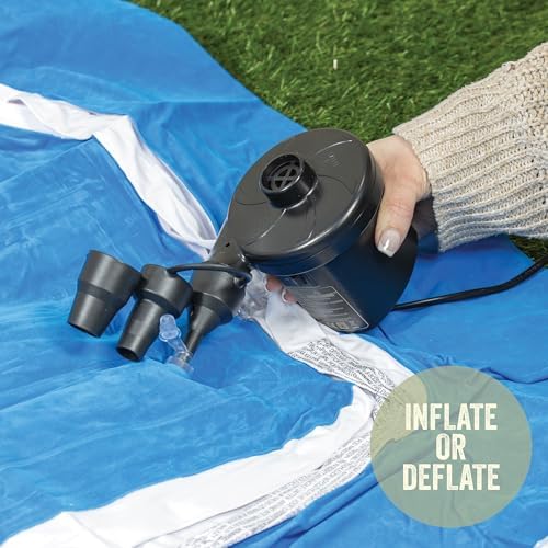Genuine LeisureKraft Branded Electric air pump inflator/deflator for airbeds paddling pools & toys. Universal valves. 3 pin UK plug. - View 4