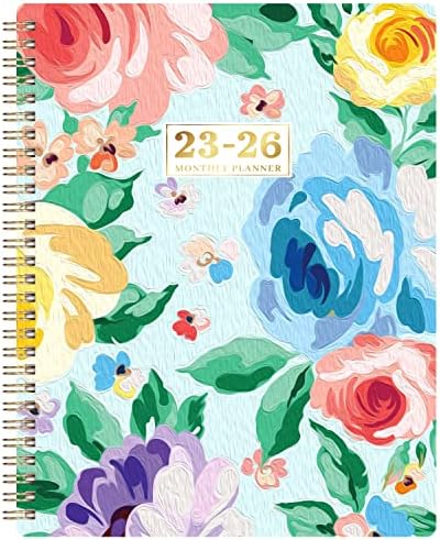 2023-2026 Monthly Planner/Calendar - 3 Year Monthly Planner 2023-2026, JUL 2023 - JUN 2026, 9'' x 11'', 2023-2026 Calendar Planner with Coated Monthly Tabs, Two-Side Pocket, Contact Pages, Notes Pages