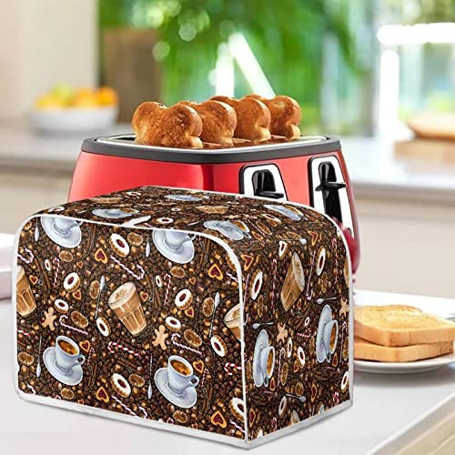 Image of Talayituse Coffee Toaster Cover 4 Slice Wide Slot, Lightweight, Dust Protection, Washable Appliance Bag