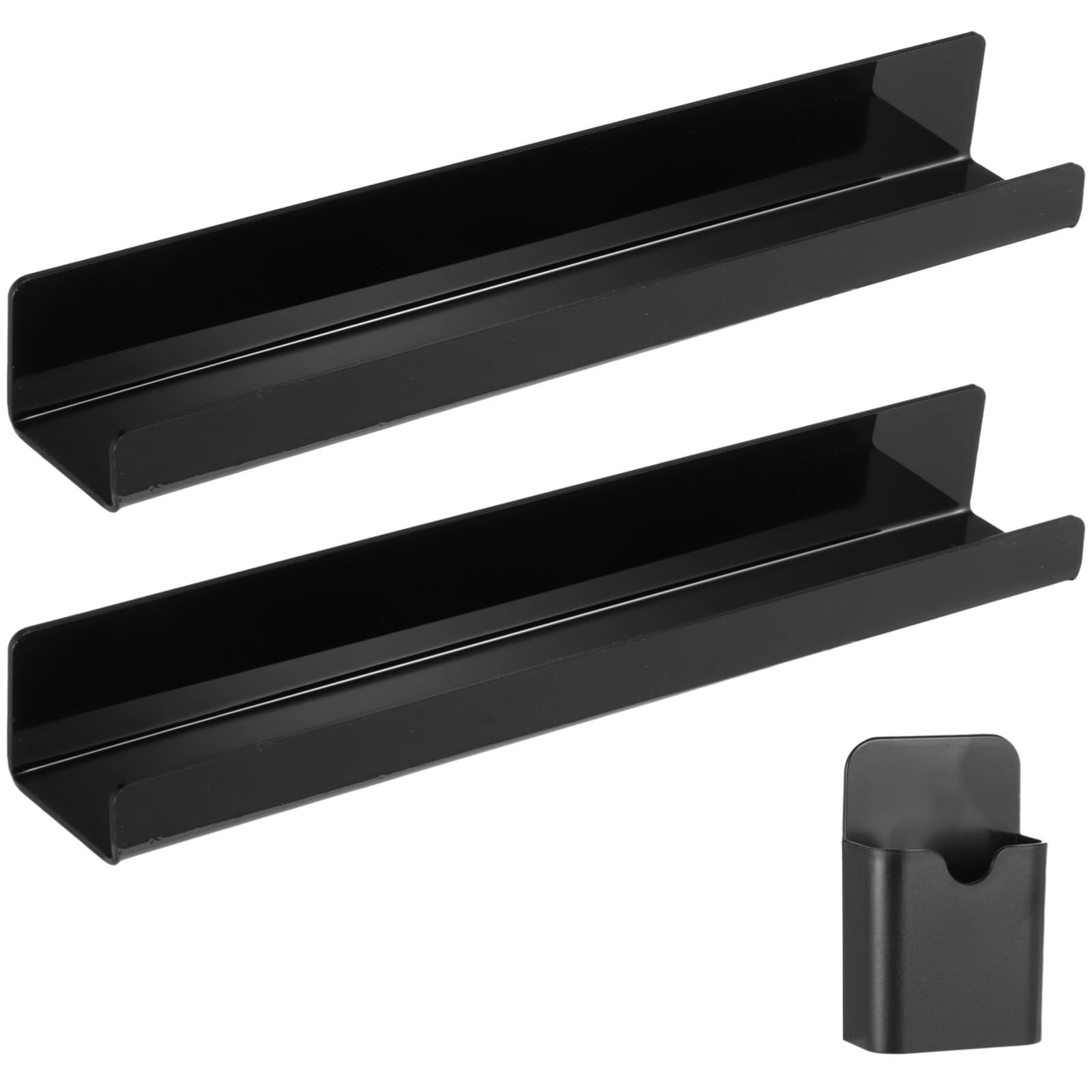Magnetyczne półki pływające na książki, metalowe magnetyczne stojaki do przechowywania tablic suchościeralnych, półka ekspozycyjna w klasie, 2 szt