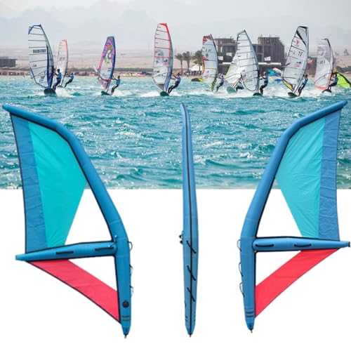 twostronking Tavola a Vela Gonfiabile da 45,21 Piedi Quadrati, Tavola da Surf E Vela per Windsurf, con Finestra di Visualizzazione, 2 Airbag, Base Girevole a 360°, per Spiaggia E Sport Acquatici