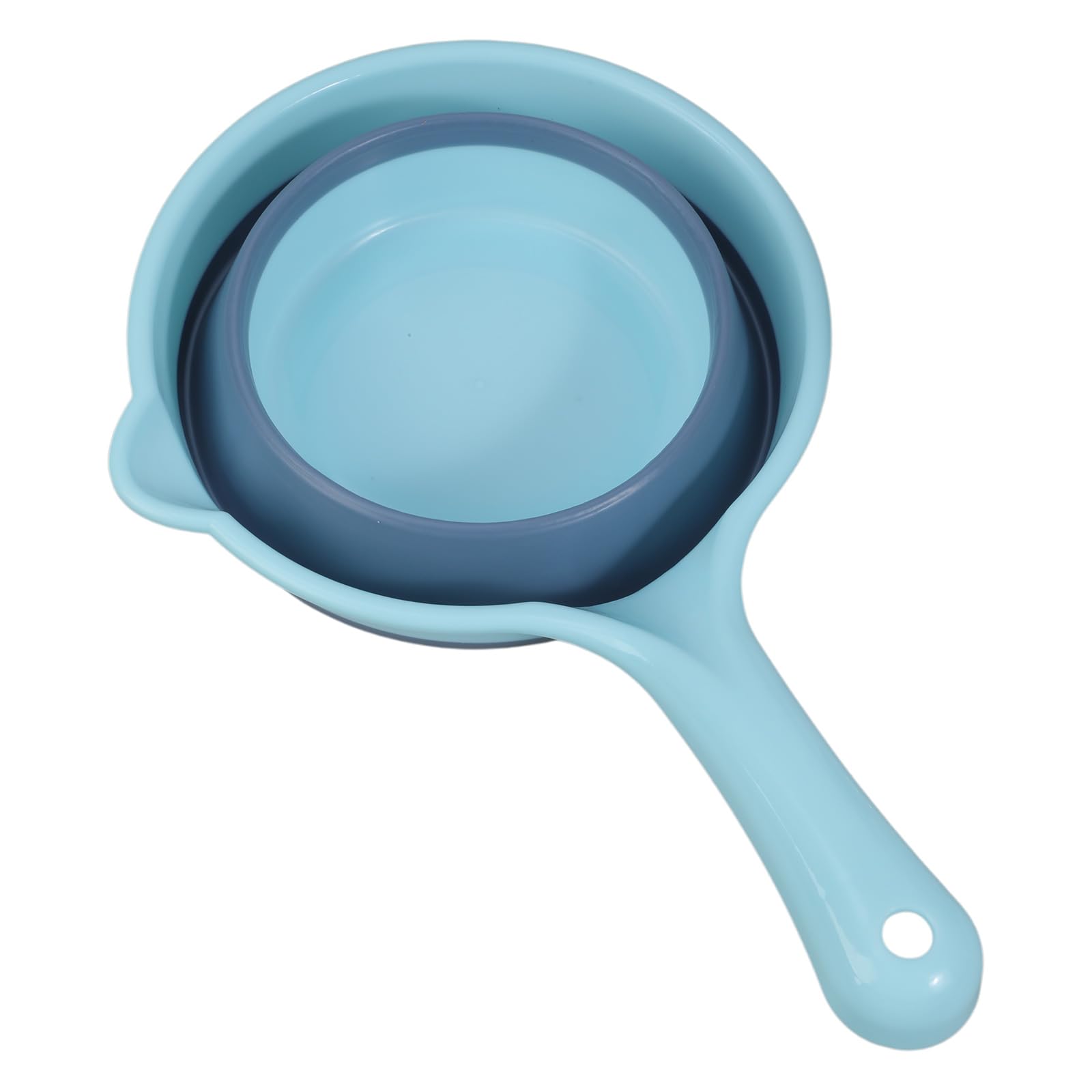 Tsophreniq Foldable Water Ladle Dishwasher Safe Long Handle Kitchen Spoon with Hanging Hole for Soup Liquid Foldable Long Handle Water Scooper with Hanging Hole