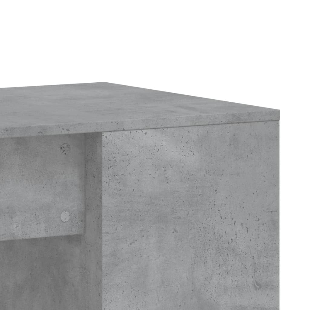 Scrivania grigio cemento, 102 x 50 x 75 cm, materiale in legno, moderno, robusto, per casa, ufficio, gioco e cameretta dei bambini, con ripiano