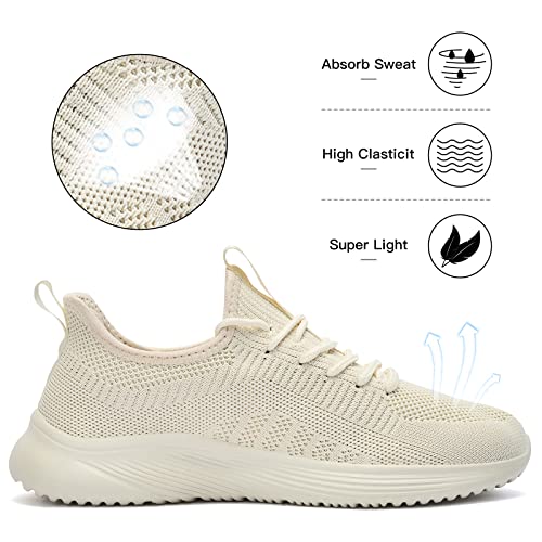 Image of Lamincoa Womens Slip On Walking Shoes Non Slip Casual Road Running Lightweight Mesh Fashion Sneakers for Gym Travel Workout
