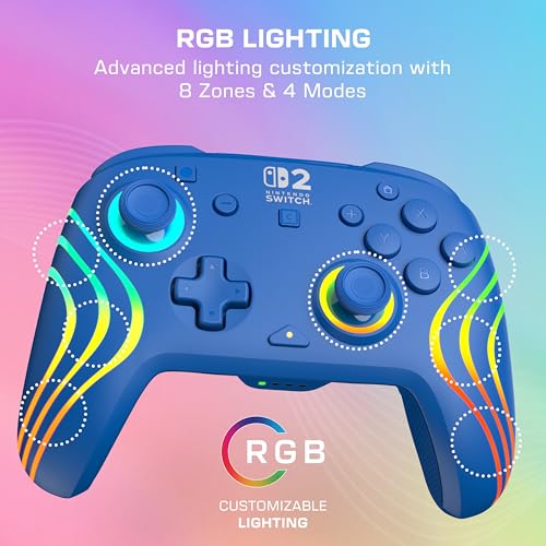 Turtle Beach Afterglow Wave Manette de gaming RGB sans fil Sous licence officielle pour Nintendo Switch 2 - vue 5