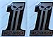 Par de adhesivos resinados con el logotipo de Harley Davidson, número One Skull con efecto 3D, para depósito o casco