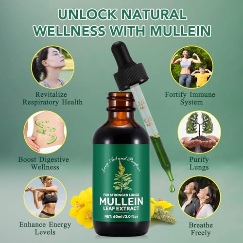 Mullein Leaf Extract,Königskerze-Extrakt,Natürliche Reinigung, vegetarischer gesunder Lebensstil 60ML