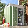 U-MAX Shed 5x3 Outdoor Storage Shed, Small Metal Outside Garden Sheds & Outdoor Storage Shed Kit, Tool Storage Shed Lockable for Backyard, Patio, Lawn and Outside Use in Green