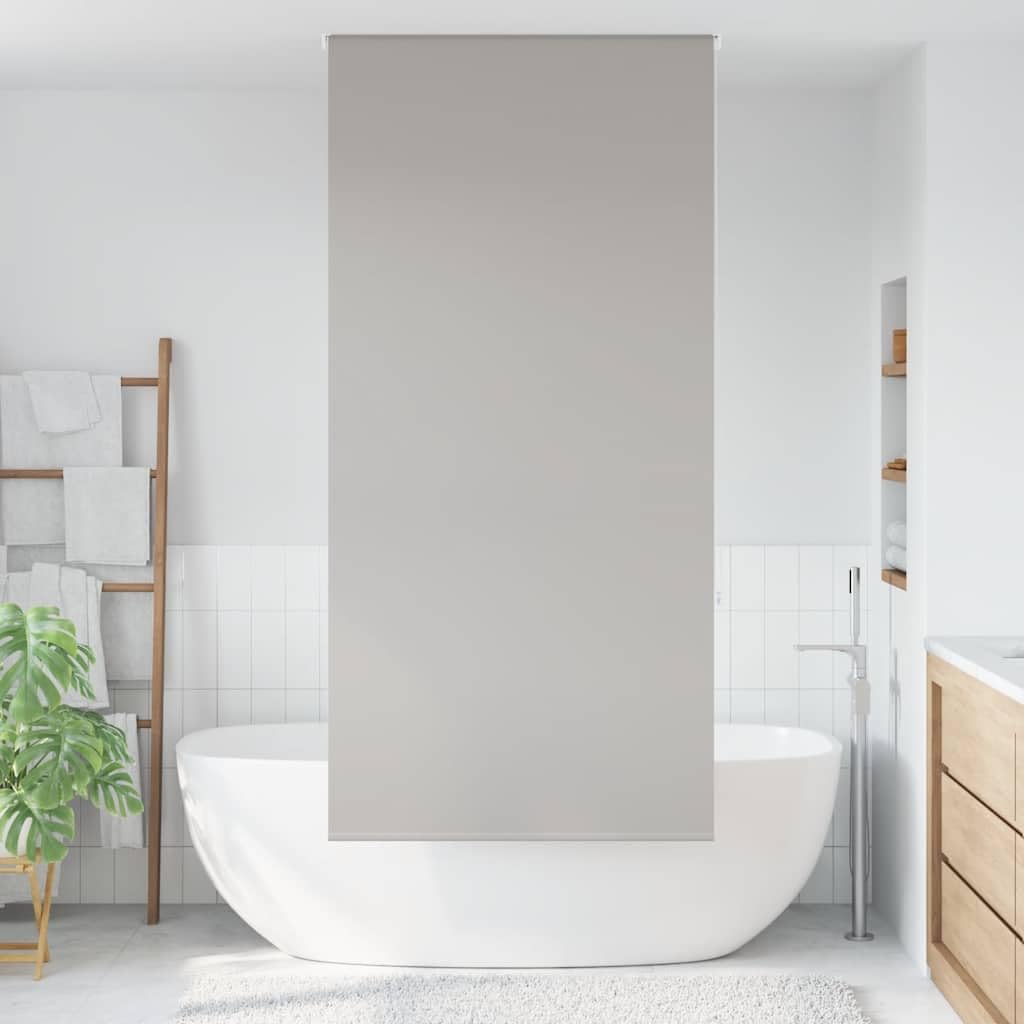 Store de Douche PEVA 90 x 240 cm, Impermeable, Montage Facile, Intimité Renforcée, Rideau Douche, Salle de Bain, Gris Clair