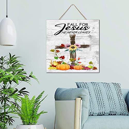 Plaque murale Fall for Jesus en bois, cadeau idéal de naissance - 3