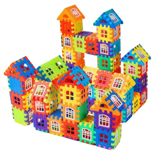 Wedhapy Interlocking Blocks for Kids Waffle Blocks for Kids 3+, 210PCS Safe Plastic Interlocking Building, Educational Rainbow, Funny Reusable Toy Building Sets with Storage Bag - Image 4